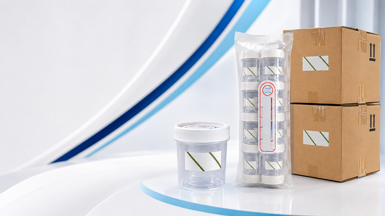 Samiko sterile sample collection pot and institutional packaging